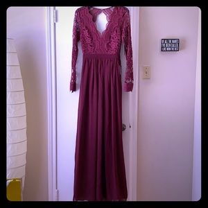 NWT Lulus gown - wine - Small